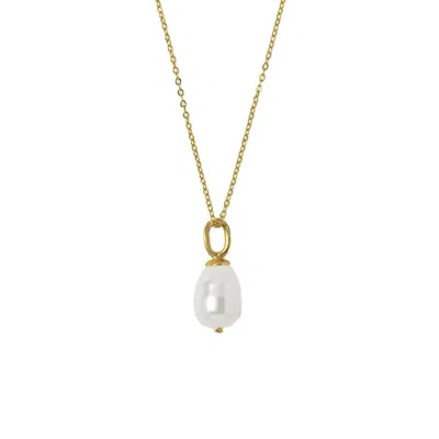 Ottoman Hands Women's Gold / White Ava Pearl Pendant Necklace