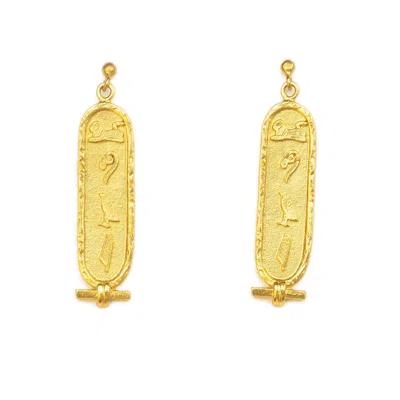 Ottoman Hands Women's Love Gold Drop Earrings