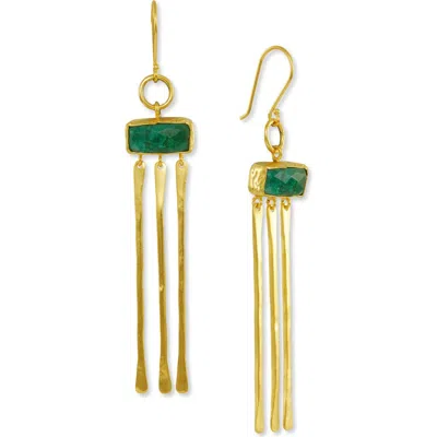 Ottoman Hands Yasmin Drop Earrings In Gold