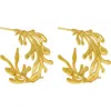 Ottoman Hands Zephyr Hoop Earrings In Gold