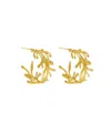 Ottoman Hands Zephyr Hoop Earrings In Gold