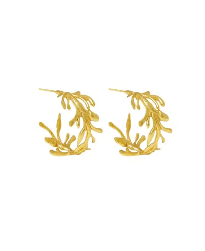 Ottoman Hands Zephyr Hoop Earrings In Gold