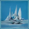 Otway & Orford Men's 'blue Bird' Sailing Silk Pocket Square. Medium-size. In Blue