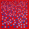 Otway & Orford Men's Blue / Red 'planetarium' Polka Dot Silk Pocket Square In Red With Blue. Full-size. In Multi