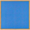 Otway & Orford Men's 'chronos' Watch Dial Design Silk Pocket Square In Mid Blue With Hot Pink & Orange. Full-size. In Blue