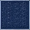Otway & Orford Men's 'chronos' Watch Dial Design Silk Pocket Square In Navy Blue With Pale Blue & Off-white. Full-s In Blue