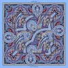 Otway & Orford Men's Gold / Blue 'labyrinth' Paisley Silk Pocket Square In Blue, Burgundy & Gold. Full-size. In Multi