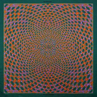 Otway & Orford Men's Green / Purple 'infinity' Spotted Silk Pocket Square In Green, Orange & Purple. Full-size. In Multi