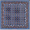 Otway & Orford Men's 'millefiori' Silk Pocket Square In Mid Blue With Orange & Off-white. Full-size. In Blue