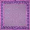 Otway & Orford Men's Purple 'city Squares' Geometric Silk Pocket Square In Pink With Blue, Mauve & Green. Full-size In Purple
