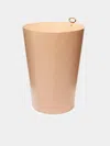 Otzi Studio Eyelet Leather Wastepaper Bin In Neutral