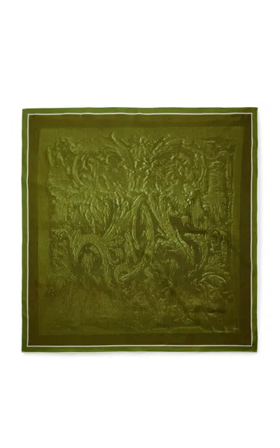 Otzio Bosco Silk Twill Scarf In Brown