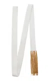 Otzio Breton Fringed Silk Scarf In White