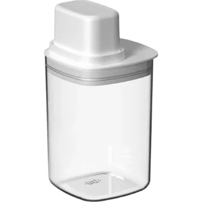 Ou 4 Cup Clear Airtight Food Storage Container With Measuring Cup In White