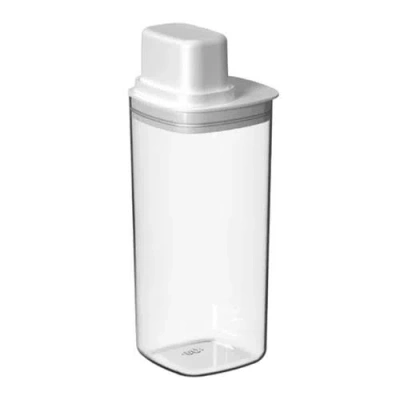 Ou 6 Cup Clear Airtight Food Storage Container With Measuring Cup In White