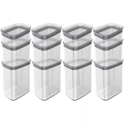 Ou Airtight Clear Stackable Food Storage Container Set With Leak Proof Lid In Transparent