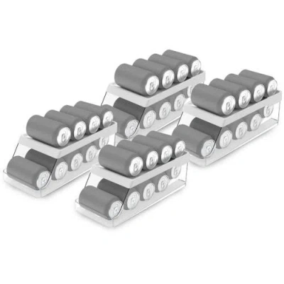 Ou Clear Rolling Bpa Free Can Dispenser Organizer 4 Piece Set In Transparent