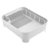 Ou Compact Freestanding Plastic Kitchen Dish Drying Rack In Gray