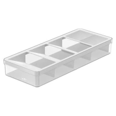 Ou Compact Modular In-drawer Cutlery Organizer Tray In White