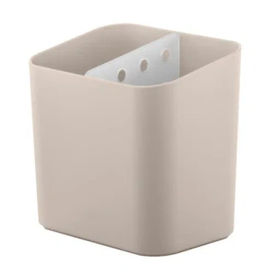 Ou Durable Scratch Resistant Nonslip Utensil Holder With Removable Divider In Brown
