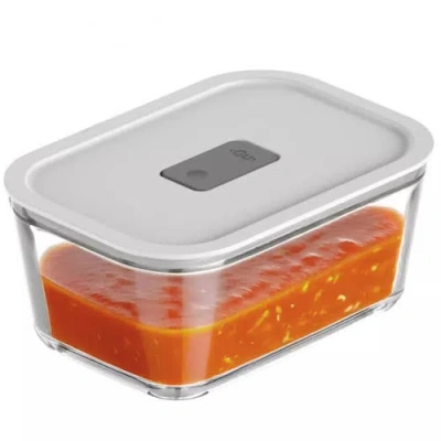 Ou Stackable Airtight Glass Food Storage Container With Microwave Valve And Leak Proof Lid