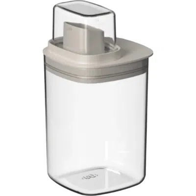 Ou Versatile 34 oz Clear Airtight Laundry Detergent Dispenser With Measuring Cap In Beige
