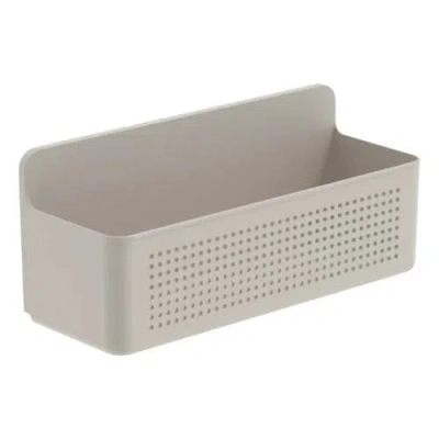 Ou Wall Mnted Adhesive Storage Basket Organizer For Kitchen And Laundry In Beige