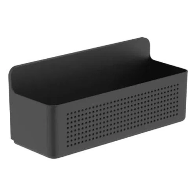 Ou Wall Mnted Adhesive Storage Basket Organizer For Kitchen And Laundry In Black
