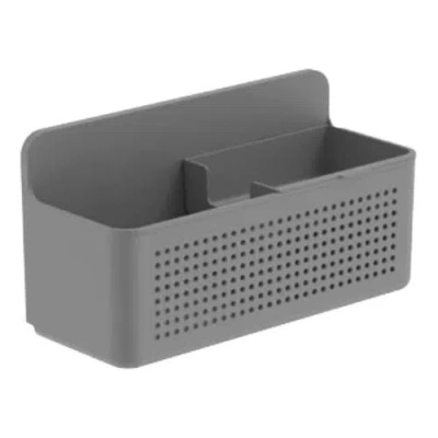 Ou Wall Mnted Self Adhesive Sink Organizer With Removable Sponge Tray In Dark Gray