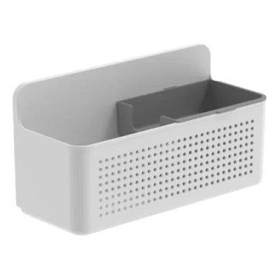 Ou Wall Mnted Self Adhesive Sink Organizer With Removable Sponge Tray In White