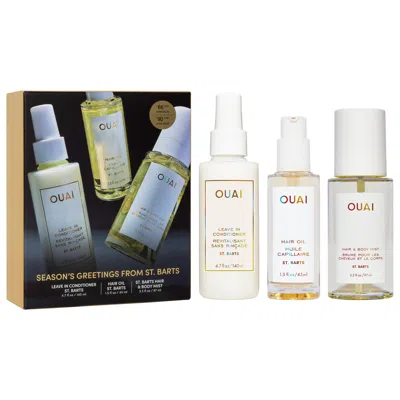 Ouai St. Barts Hair & Body Mist, Leave In Conditioner & Hair Oil Gift Set
