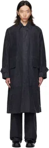Ouat Black Mac Coat In Black
