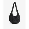Ouat Womens Pablo Bouclé-texture Wool-blend Crossbody Bag Charcoal