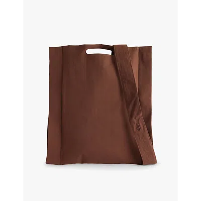 Ouat Mens Serve Cotton Tote Bag Brown