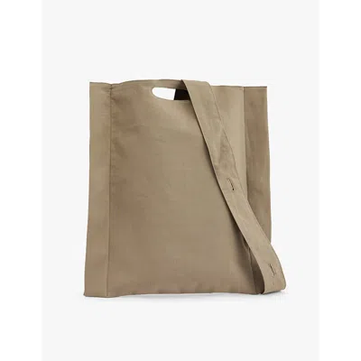 Ouat Mens Serve Cotton Tote Bag Taupe