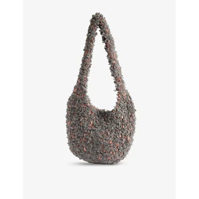 Ouat Womens Lava Pablo Bouclé-texture Wool-blend Cross-body Bag