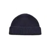 Oubas Blue Men's British Wool Beanie In Navy In Blue