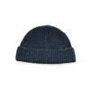 Oubas Blue Women's Donegal Merino Wool Beanie In Ink In Blue