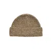 Oubas Men's Neutrals / Brown Donegal Merino Wool Beanie Hat In Biscuit In Brown