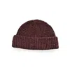 Oubas Pink / Purple Men's Donegal Merino Wool Beanie Hat In Mulberry In Pink/purple