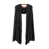 Oubas Women's Black / Grey Fine Lambswool Brant Wrap In Charcoal In Black/grey