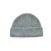 Oubas Women's British Wool Beanie In Slate Blue In Blue