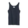 Oubas Women's Neutrals / Black / Blue "tricot De Peau" A Fine Merino Camisole Top In Deep Indigo Blue