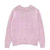Oubas Women's Pink / Pink / Purple Donegal Merino Wool Sweater In Soft Lilac In Multi