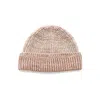 Oubas Women's Pink / Purple British Wool Beanie In Old Rose / Ecru. In Pink/purple