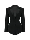 Oude Waag Button Notched Blazer In Black