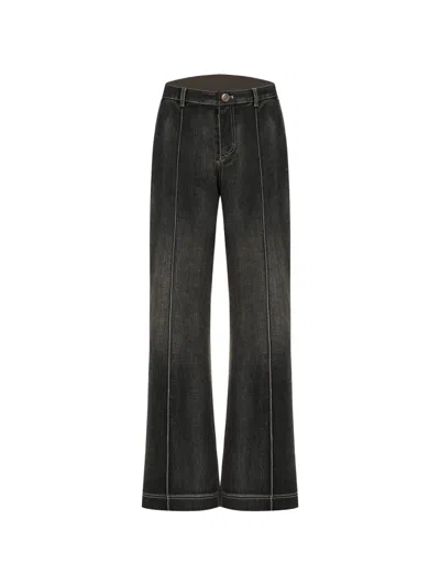 Oude Waag Deconstructed Washed Jeans In Black