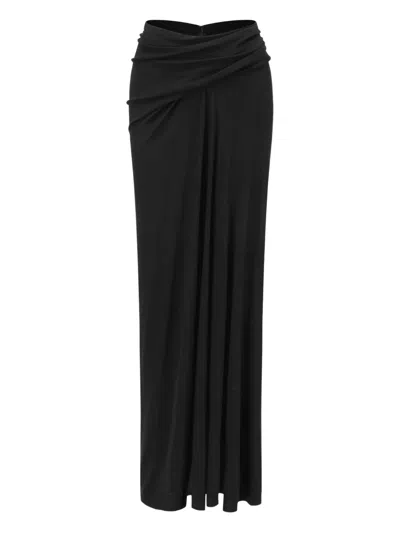 Oude Waag Draped Maxi Skirt In Black