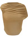 Oude Waag Draped Sleeveless Top In Gold