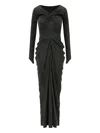Oude Waag Draped Twist-detail Maxi Dress In Black